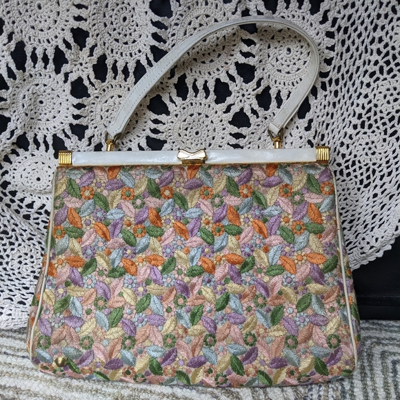 60s Vintage Embroidered Handbag - Picture 1 of 11